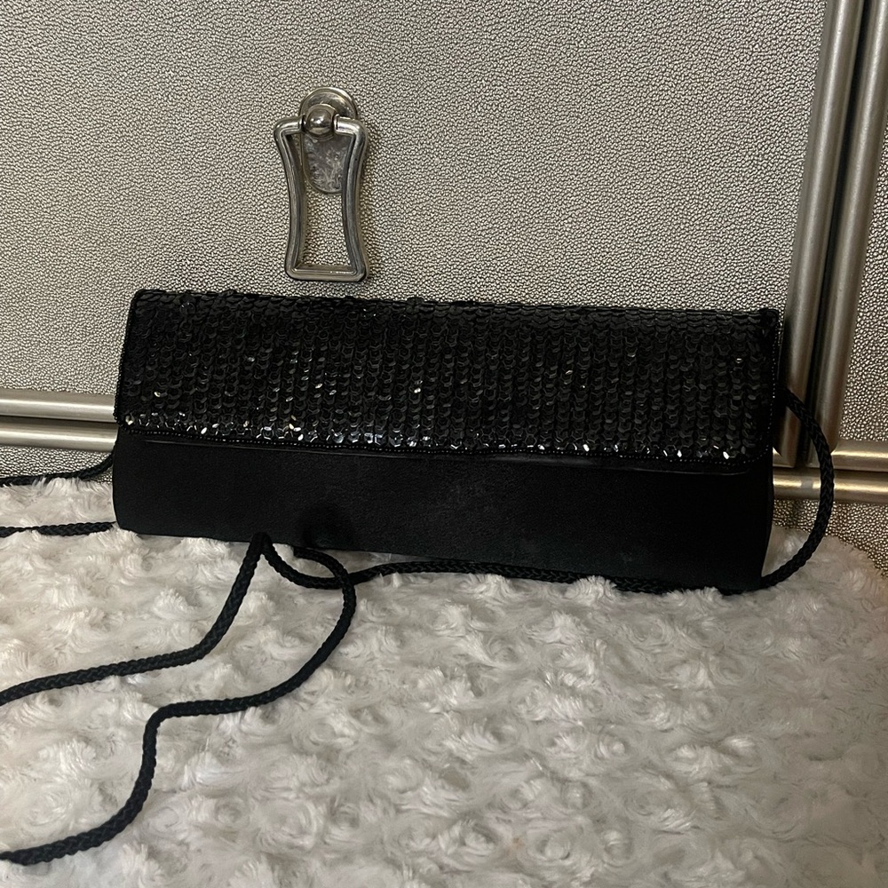 Black sequins Clutch Bag